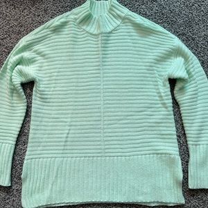 Mint green mock neck sweater